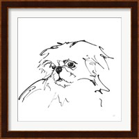 Line Dog Pekingese Fine Art Print