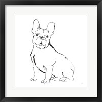Line Dog French Bulldog II Framed Print