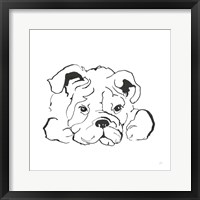 Line Dog Bulldog II Framed Print