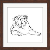 Line Dog Bulldog I Fine Art Print