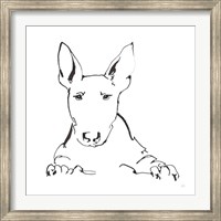 Line Dog Bull Terrier Fine Art Print