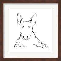 Line Dog Bull Terrier Fine Art Print