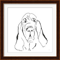 Line Dog Bloodhound I Fine Art Print