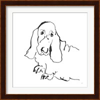 Line Dog Basset Hound Fine Art Print
