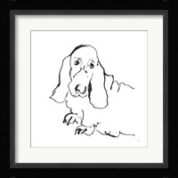 Line Dog Basset Hound Fine Art Print