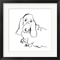 Line Dog Basset Hound Fine Art Print