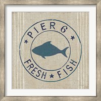 Floursack Nautical VIII Fish Burlap Fine Art Print