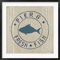 Floursack Nautical VIII Fish Burlap Fine Art Print