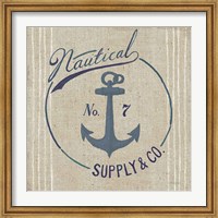 Floursack Nautical IX Burlap Fine Art Print