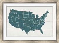 Peace and Lodge USA Map Fine Art Print
