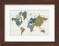 Peace and Lodge World Map Fine Art Print