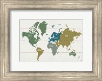 Peace and Lodge World Map Fine Art Print