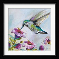 Hummingbird II Florals Framed Print