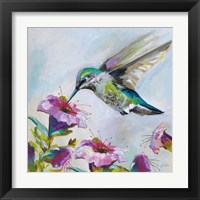 Hummingbird II Florals Framed Print
