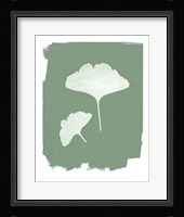 Nature by the Lake Gingko II Green Framed Print
