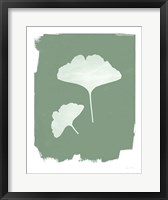 Nature by the Lake Gingko II Green Fine Art Print