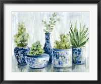 Chinoiserie Plants Bright Framed Print