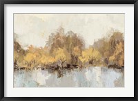 Autumn River Reflection Gold Fine Art Print