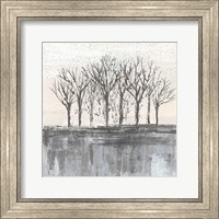 Trees at Dawn II Neutral Fine Art Print