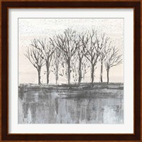 Trees at Dawn II Neutral Fine Art Print