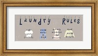 Laundry Rules I Gray Fine Art Print