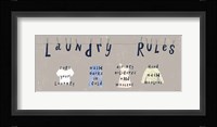 Laundry Rules I Gray Fine Art Print