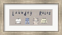 Laundry Rules I Gray Fine Art Print