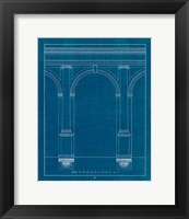 Architectural Columns IV Blueprint Fine Art Print