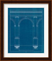 Architectural Columns IV Blueprint Fine Art Print