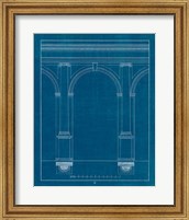 Architectural Columns IV Blueprint Fine Art Print