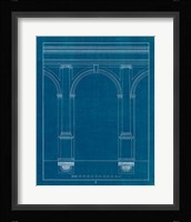 Architectural Columns IV Blueprint Fine Art Print