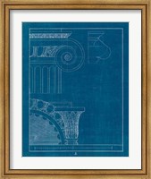 Architectural Columns II Blueprint Fine Art Print