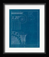 Architectural Columns II Blueprint Fine Art Print