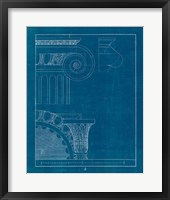 Architectural Columns II Blueprint Framed Print