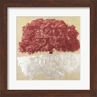 Red Tree on Gold Fine Art Print