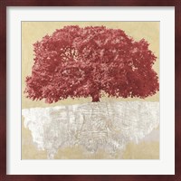 Red Tree on Gold Fine Art Print