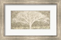 Tree on a Grey Brocade Fine Art Print