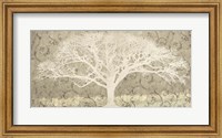 Tree on a Grey Brocade Fine Art Print