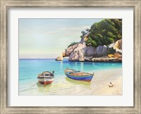 Barche Nella Caletta, Sardegna Fine Art Print