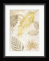 Palm Leaves Gold I Framed Print