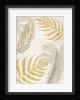 Palm Leaves Gold III Framed Print
