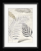 Palm Leaves Silver I Framed Print