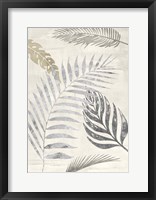 Palm Leaves Silver I Framed Print