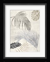 Palm Leaves Silver II Framed Print