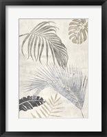 Palm Leaves Silver II Framed Print