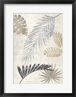 Palm Leaves Silver III Framed Print