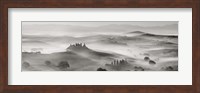 Val d'Orcia panorama, Siena, Tuscany (BW) Fine Art Print