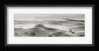 Val d'Orcia panorama, Siena, Tuscany (BW) Fine Art Print