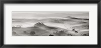 Val d'Orcia panorama, Siena, Tuscany (BW) Fine Art Print