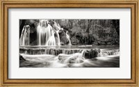 Waterfall in a forest (BW) Fine Art Print